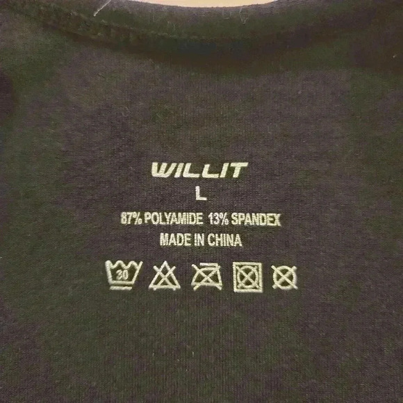 Willit Womens Fit & Flare Racer Back Tank Exercise Dress Black Size Large - Picture 6 of 6